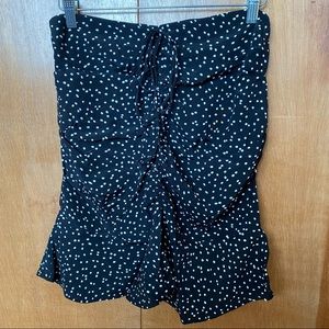 ZARA Draped Polkadot Skirt